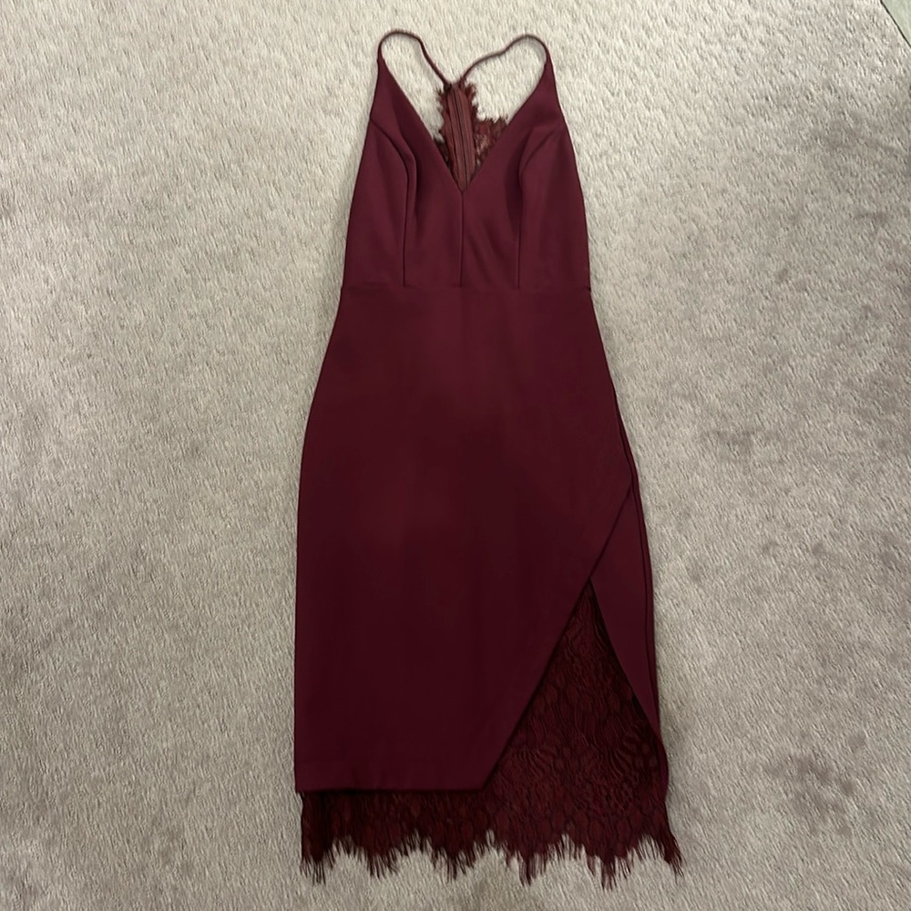 ASTR burgandy dress
